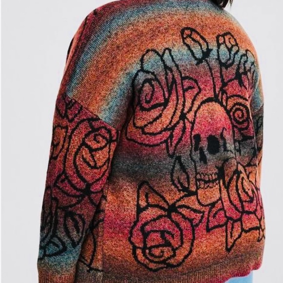 Space Dye Oversize Open Front
Skull Cardigan - Picture 3 of 11